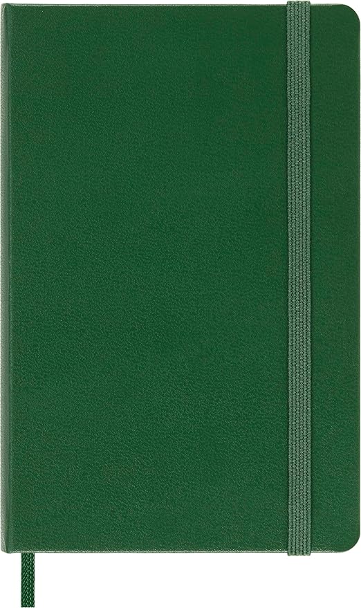 Moleskine Notebook, Pocket, Plain, Myrtle Green, Hard Cover (3.5 x 5.5)