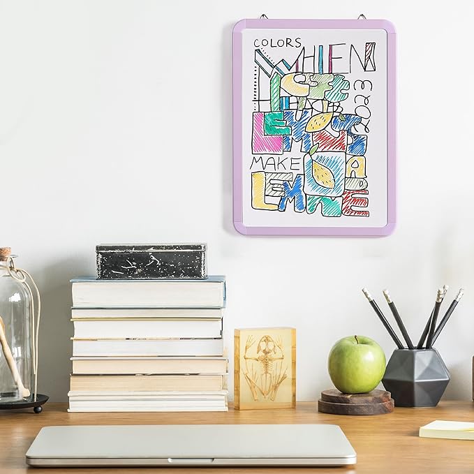 Mr. Pen- Dry Erase Board, 12.5" x 9.5" with 8 Dry Erase Markers and 2 Board Magnets, White Board Dry Erase, Magnetic Dry Erase Board, Small White Board Small Dry Erase Board for Wall