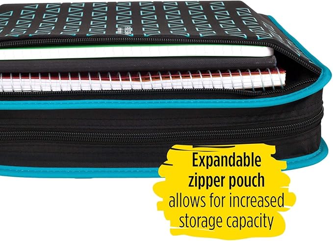 Five Star Zipper Binder, 2 Inch 3 Ring Binder, Xpanz Expandable with Interior Pockets, Assorted Colors, Color Selected For You, 1 Count (29040)