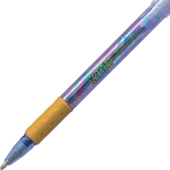 Pentel Arts Krazy Pop Iridescent Gel Pen, (1.0mm) Bold Line, Assorted Ink, Pack of 4 (K91PABP4M3)