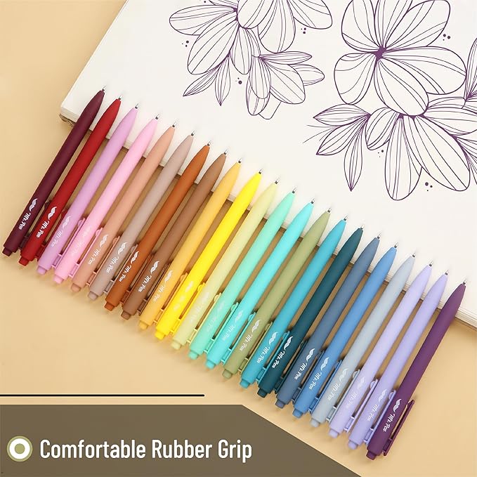 Mr. Pen- Retractable Gel Pens, 22 Pack, Color Ink Gel Pens Fine Point, 22 Vintage Colors, Fine Point