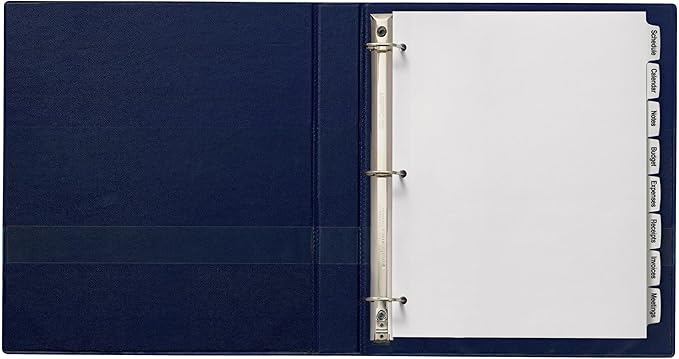 Avery Big Tab Printable White Label Dividers for 3 Ring Binders, 8 Tabs per Set, White, Great for Office Supplies, School Supplies, Organizing, and More (4 Sets of 14433)