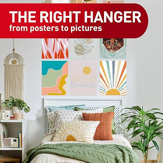 Command Poster Strips,256 Strips Damage-Free Hanging Poster Hangers,No Tools Wall Hanging-Strips for Christmas Decorations,White Adhesive-Strips,(Pack of 4)