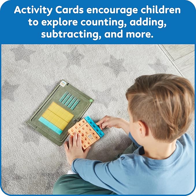 hand2mind MathLink Cubes Numberblocks 21-30 Activity Set, 20 Preschool Learning Activities, Counting Blocks, Linking Cubes, Educational Toys for Kids, Number Games, Math Manipulatives Kindergarten