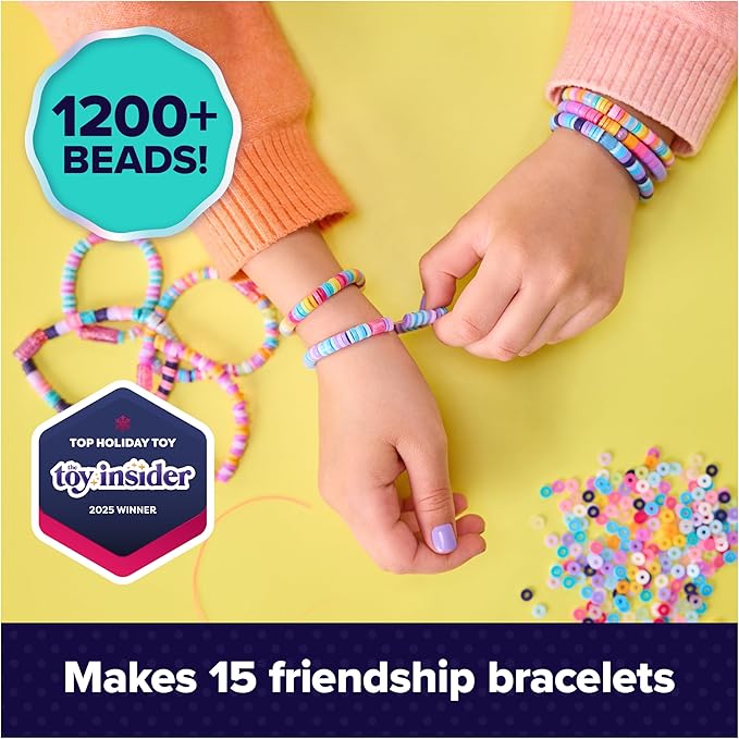 Cool Maker, Stack’d Heishi Studio Bracelet Making Kit with Easy Beading Pen & Over 1200 Beads for Bracelets, Makes 15, Arts and Crafts Kids Toys for Girls Ages 7 and up