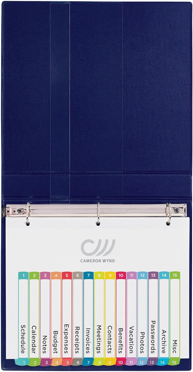 Avery Dividers for 3 Ring Binders, 15 Tabs per Set, Customizable Table of Contents, Multicolor Arched Tabs, Great for Organizing Reports, Projects, and More (11845)