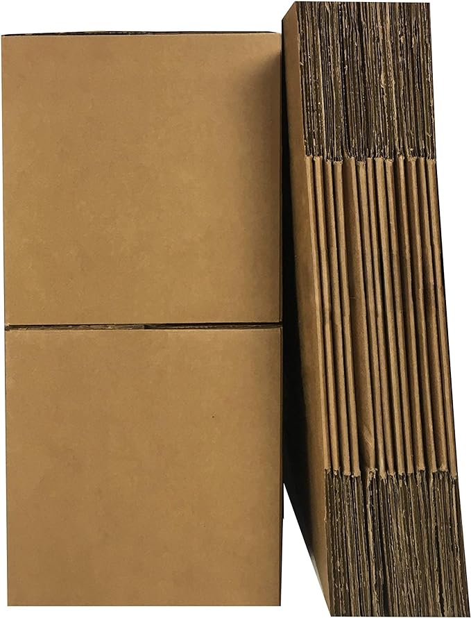 Amazon Basics Cardboard Moving Boxes for Packing and Shipping, Small Size, 16" x 10" x 10", Brown, 15-Pack