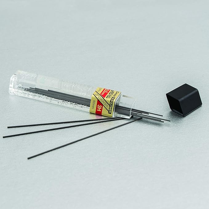 Pentel Super Hi-Polymer Lead Refill, 0.5mm, Fine, 3H, 144 Pieces of Lead (C505-3H)