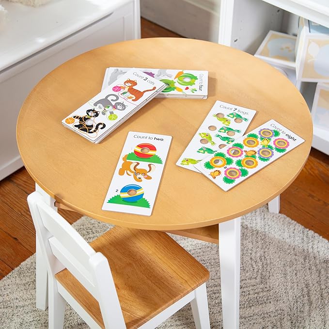Melissa & Doug Poke-a-Dot! Numbers, Shapes & Colors Jumbo Learning Cards, 13 Double Sided Interactive Flash Cards, Educational Activities for Toddlers & Preschoolers, Ages 1+