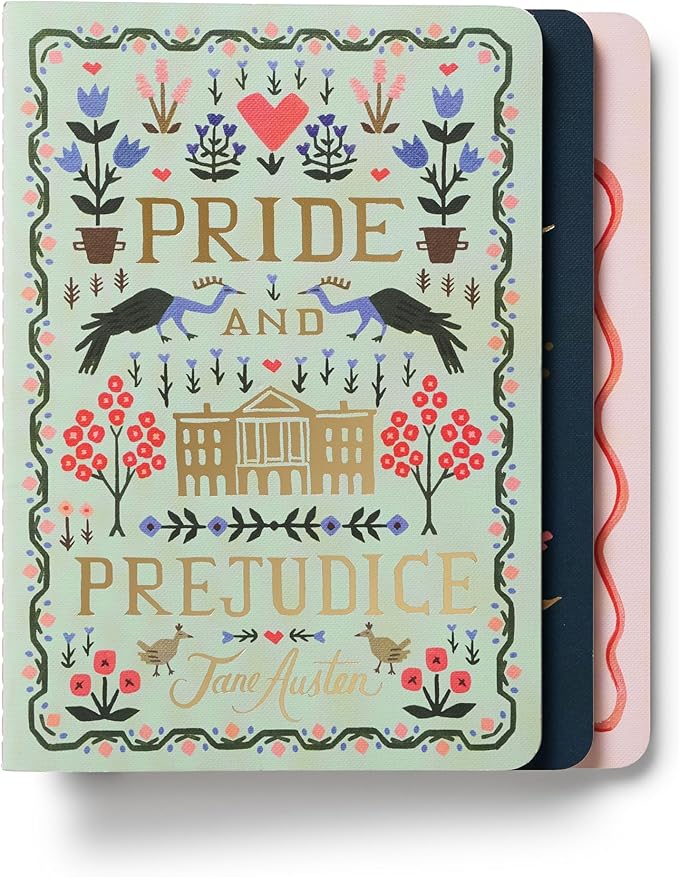 RIFLE PAPER CO. Assorted Set of 3 Jane Austen Notebooks