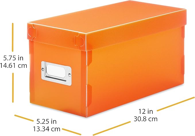 Whitmor 6754-373-5 Plastic CD Boxes Set of 5 Assorted Colors (Pack of 6)