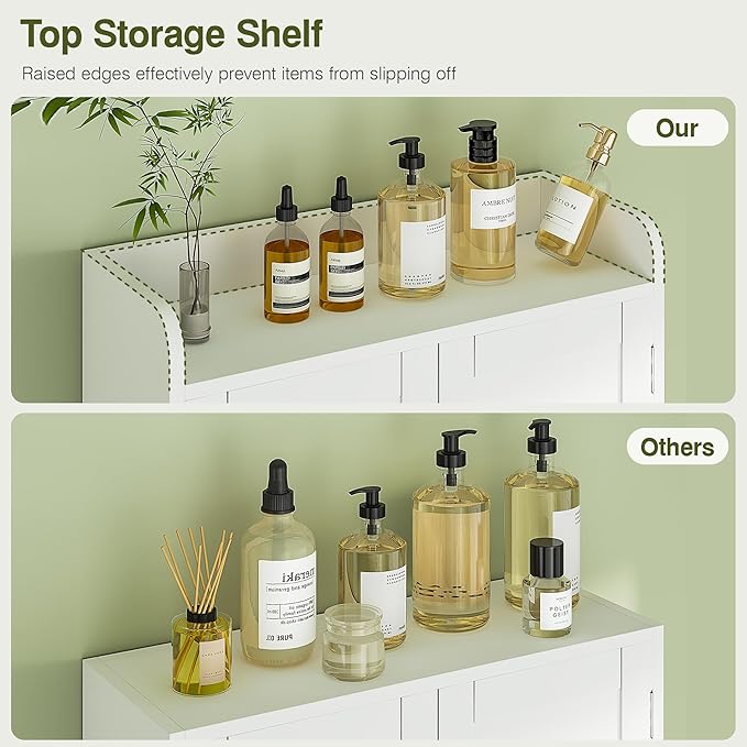 VECELO Bathroom Wall Cabinet, Wall Mounted Medicine Cabinet, Space Saver Storage Cabinet with Towel Bar for Bathroom Laundry Room Kitchen