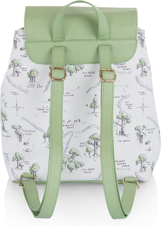 PICNIC TIME Disney Winnie the Pooh Downtown Mini Cooler Backpack, Insulated Lunch Bag, Stylish Beach Bag Soft Cooler, (White)