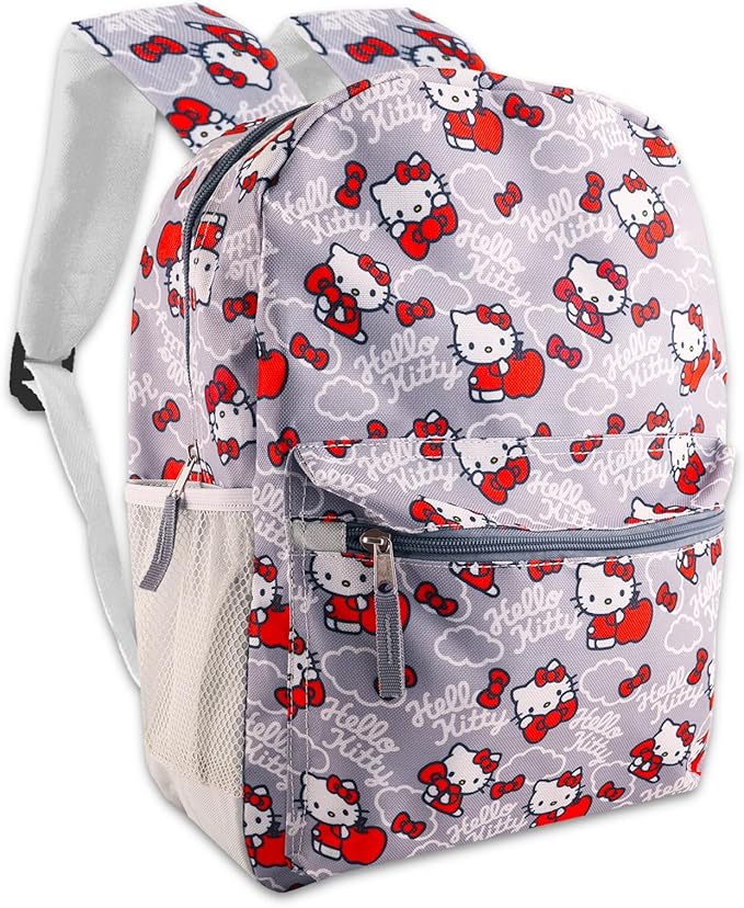 Hello Kitty Travel Set - Large Backpack, Lunch Bag, Water Bottle, Stickers & More