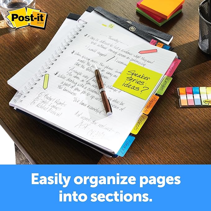 Post-it Tabs, 2 inches, Solid White, On-The-Go Dispenser, 50 Tabs per Pack (686F-50WH) | 2 Pack