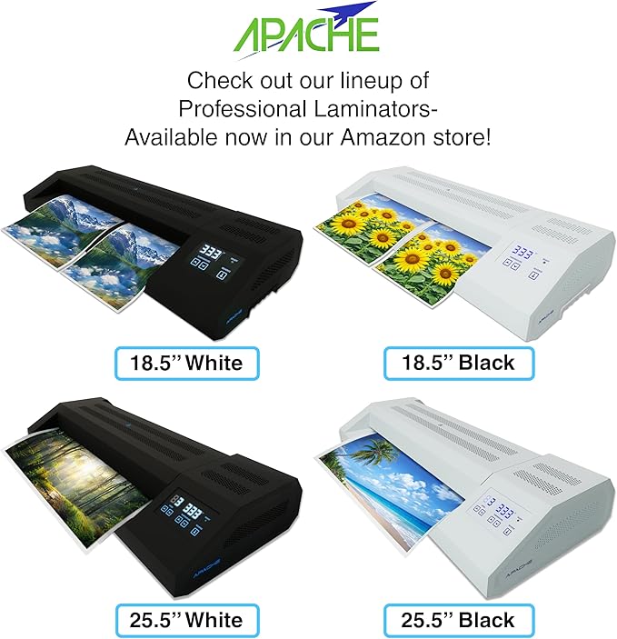 Apache 300 Pack Laminating Pouches 5 mil, Holds 4 x 6 Inch Photo Size (4.3 x 6.3 Inch Sheets), Office and School Supplies, Thermal Laminating Sheets, Super Clear, Round Corner