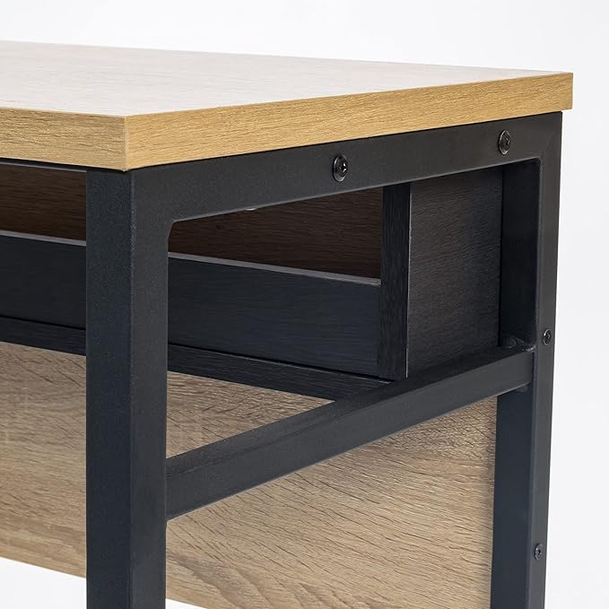 IRIS USA Computer Desk with Cable Organizer and Cable Tray