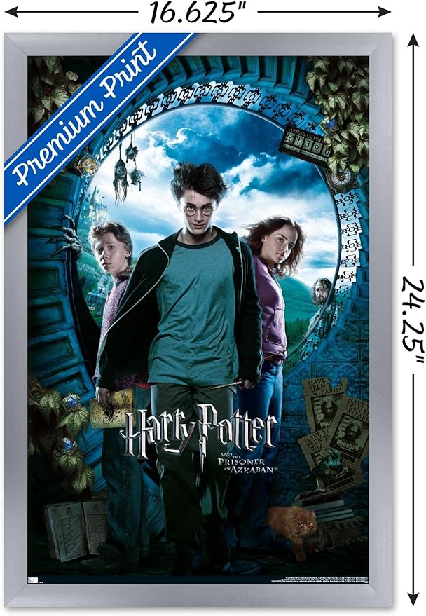 Trends International Harry Potter and the Prisoner of Azkaban - Sky One Sheet Wall Poster, 14.72" x 22.37", Silver Framed Version