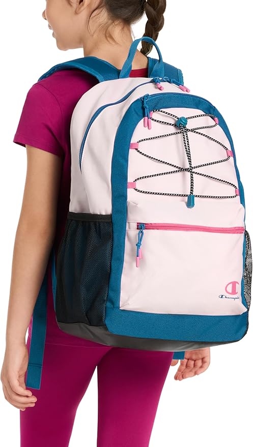 Champion Bungee Backpack, Pink/Blue, OS