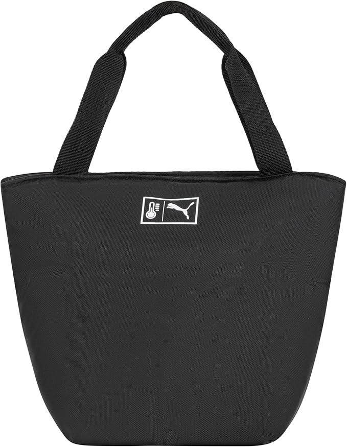 PUMA Unisex Kid's Adventure Lunch Tote, Black/White Glitter, Small