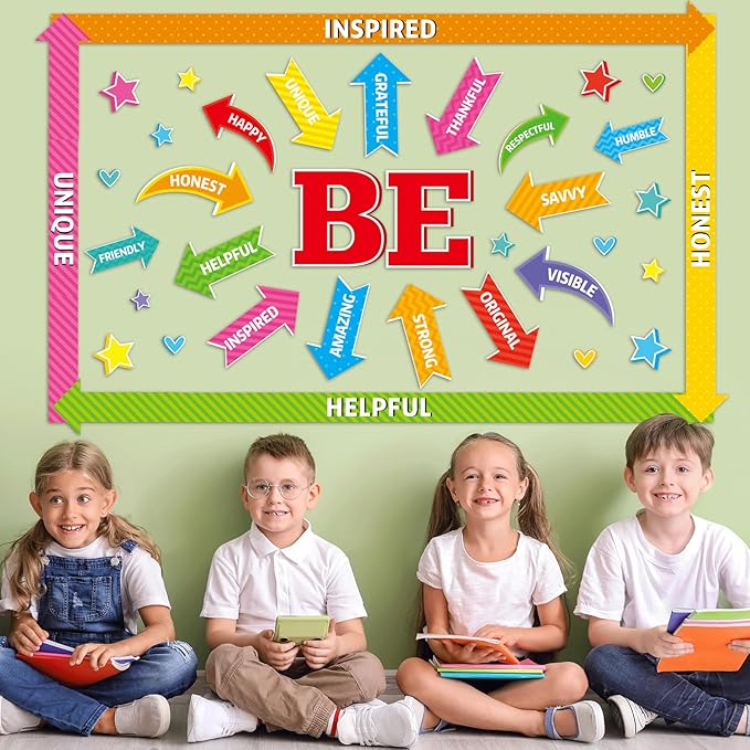 Affirmation Station Bulletin Board Set Be Amazing Bulletin Board Decorations Positive Sayings Accents Themed Classroom Bulletin Boards Arrow Sign Cutouts for School Wall Decor