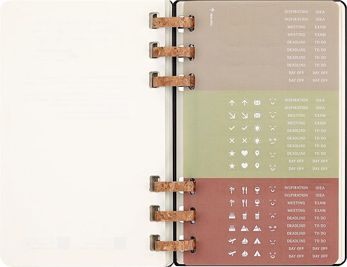 Moleskine 2024 Spiral Academic Planner, 12M, Large, Black, Hard Cover (5 x 8.25)
