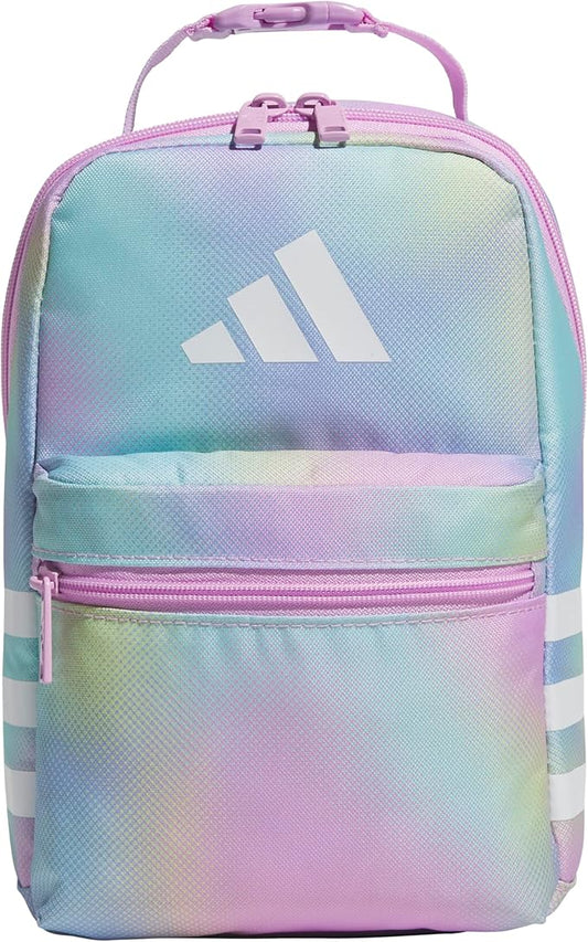 adidas Santiago Lunch Bag Cooler for Women and Men, Insulated Food Container Box with Mesh Pocket, Halftone Gradient Bliss Lilac/Bliss Lilac Purple/3.0, One Size