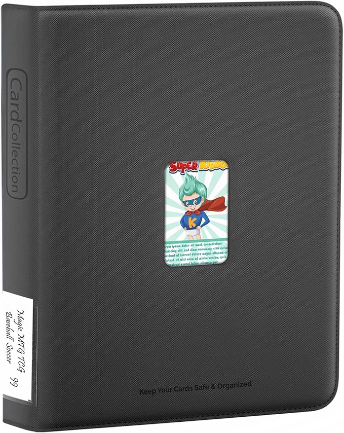 Premium 936 Pockets Leather Baseball Trading Cards Binder w/Zipper Large Capacity Collector Cards Book Album with Display Window, Compatible with TCG MTG Sport Football Soccer Cards