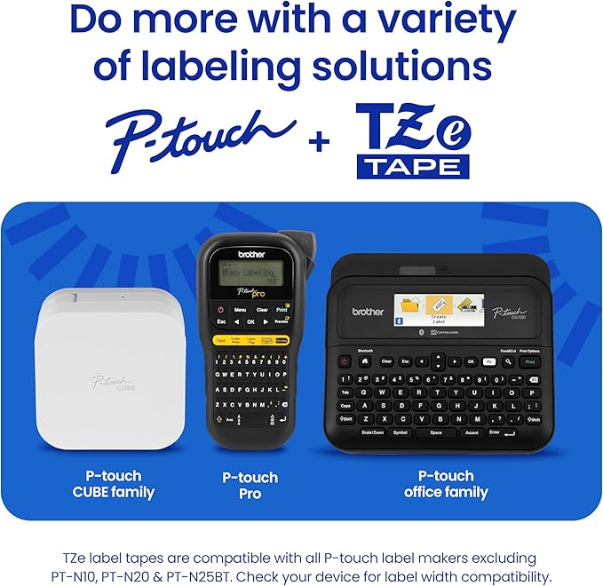 Brother Genuine P-Touch TZe Black Print on Red Label Tape (TZe441), Laminated,3/4in x 26.2ft (18mm x 8m), for Select P-Touch Label Makers, Durable, Water-Resistant, Indoor/Outdoor Use