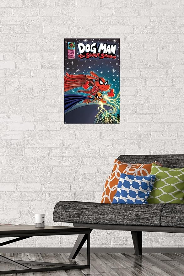 Dog Man - The Scarlet Shedder Wall Poster, 22.4L" x 14.7W", Premium Unframed Version