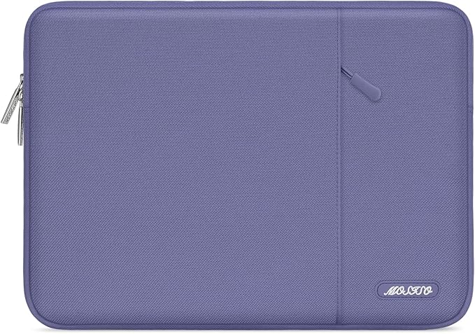 MOSISO Laptop Case 15 inch, 15 inch Laptop Sleeve Compatible with MacBook Air 15 M4 A3241 M3 A3114 M2 A2941 2025 2024 2023,Dell XPS 15,Polyester Vertical Computer Sleeve Bag with Pocket, Lavender Gray