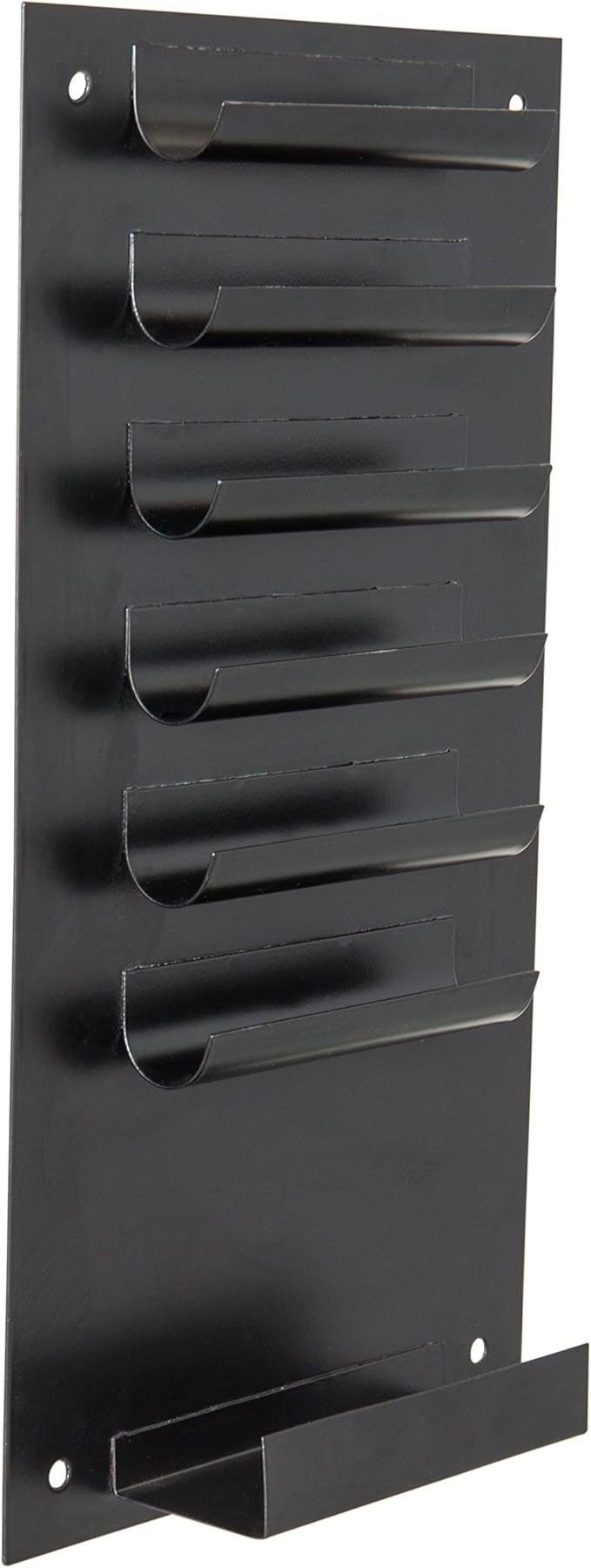 MyGift MyGit Whiteboard Marker Holder 2-Pack Wall Mounted Dry Erase Marker Holder Black 7 Slot Organizer for Markers and Eraser for Classroom Office or Home
