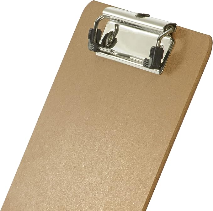 Officemate Recycled Wood Clipboards, Low Profile Clip, 24 Pack Clipboards, Letter Size (9 x 12.5 Inches), Brown (83824)