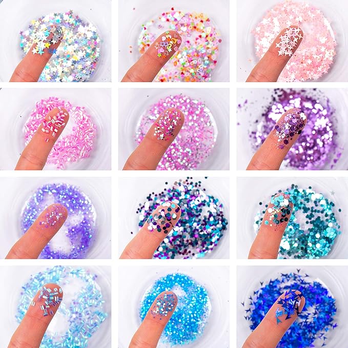 Horizon Group USA Glitter Shakers, 18-Pack Assorted Glitter & Confetti, Fine & Chunky Glitter, Great for Arts & Crafts, DIY Projects, Back to School Supplies & Art Class