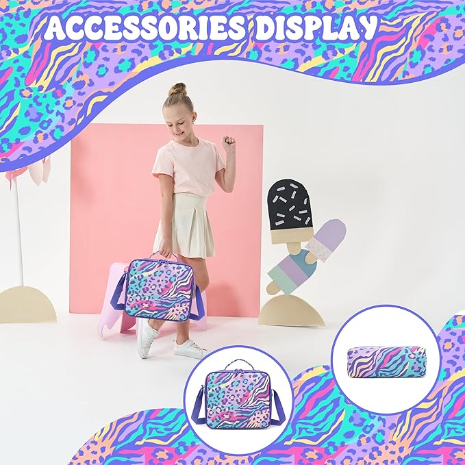 Backpack for Girls Backpack for School 8-10 Kids Backpacks with Lunch Box Schoolbag for Kids with Pencil Case