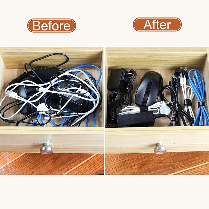 120PCS 6 Inch Reusable Cable Ties Wire Ties Cord Organizer Cable Organizer Adjustable Management Black (Pack of 2)