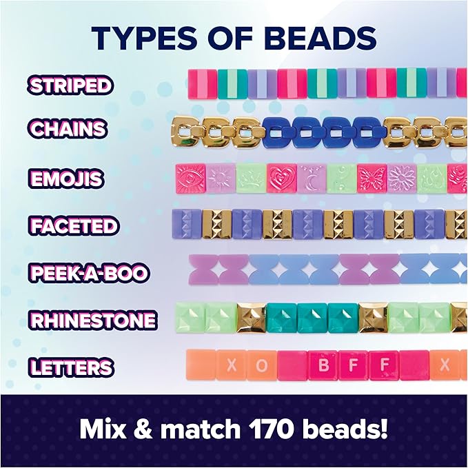 Cool Maker, PopStyle Bracelet Making Kit with 170 Beads, Make & Remake 10 (Packaging May Vary), Arts and Crafts Jewelry Kit, Kids Toys for Ages 7 and up