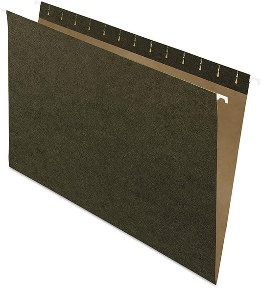 Pendaflex 81620EE Recycled Hanging Folders, Legal Size, Standard Green, 25/BX (81620)