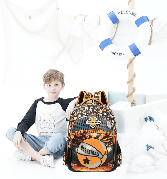 Backpack for Kids Backpacks for Boys Bookbag with Lunch Box Pencil Case School Backpack for Boys Lightweight Elementary School Bookbag