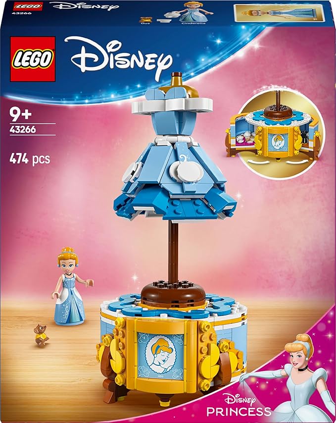 Lego 43266 Cinderella Dress, Toy, Birthday Gift, Blocks, Girls, Boys, Children, 9, 10, 11 Years, Elementary School Students, Disney Goods, Pretend Play, Pretend Play