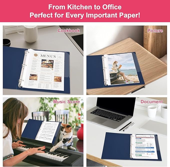 50-Pack Standard Weight Sheet Protectors 8.5"x11" Top-Loading Acid-Free Document Sleeves for School, Office, Home & 3-Ring Binders