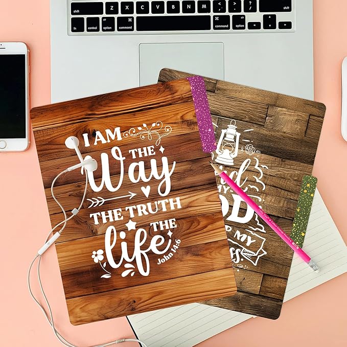 PARTH IMPEX 12 Pack Decorative File Folders, 1/3 Cut Tab with Assorted Positions, Letter Size Paper Holders (9.37” x 11.75”) Matte Finish Laminated - Motivational Inspirational Bible Verse Quotes