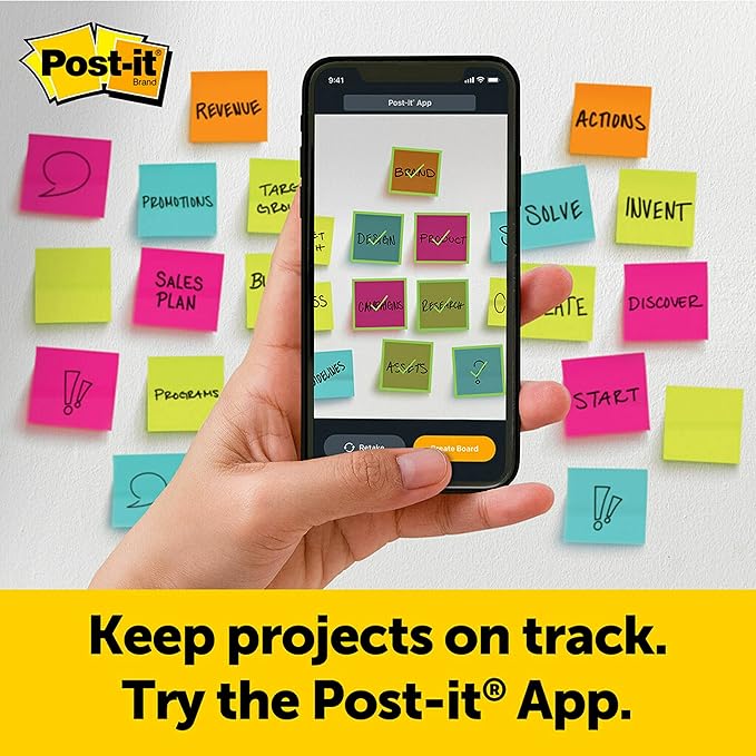 Post-it Super Sticky Tabletop Easel Pad, Great for Virtual Teachers and Students, 20 x 23 Inches, 20 Sheets/Pad, 1 Pad (563R), Portable White Premium Self Stick Flip Chart Paper, Built-in Easel Stand