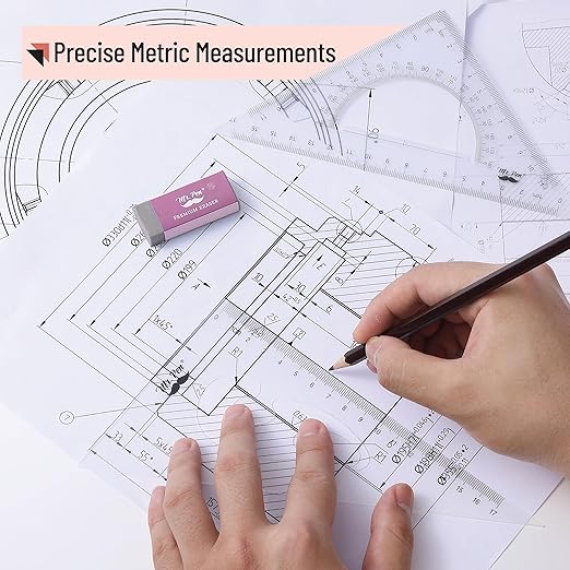 Mr. Pen- Triangle Ruler, 2 Pack, 17&11, 30/60 & 45/90, Right Triangle Ruler for Drawing, 30/60 Degree Triangle Plastic, 30 60 90 Triangle, Drawing Triangle Angle