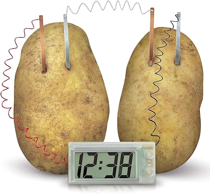 4M: Green Science: Potato Clock - DIY & Experience Battery-Free Renewable Energy, Power A Digital Clock, STEM Learning Craft Activity Kit, Kids Age 5+