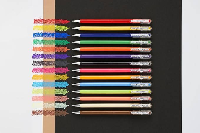 Pentel Matte Hop Sweet Color Ballpoint Pen, 7 Colors, K110-V7STB