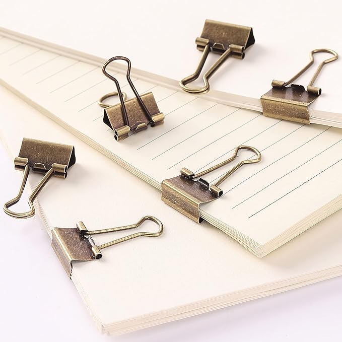 Mr. Pen- Binder Clips, Small, 50 Pack, 0.75 in, Bronze, Clips, Paper Binder Clips, Office Clips, Mini, Holds 50 Pages