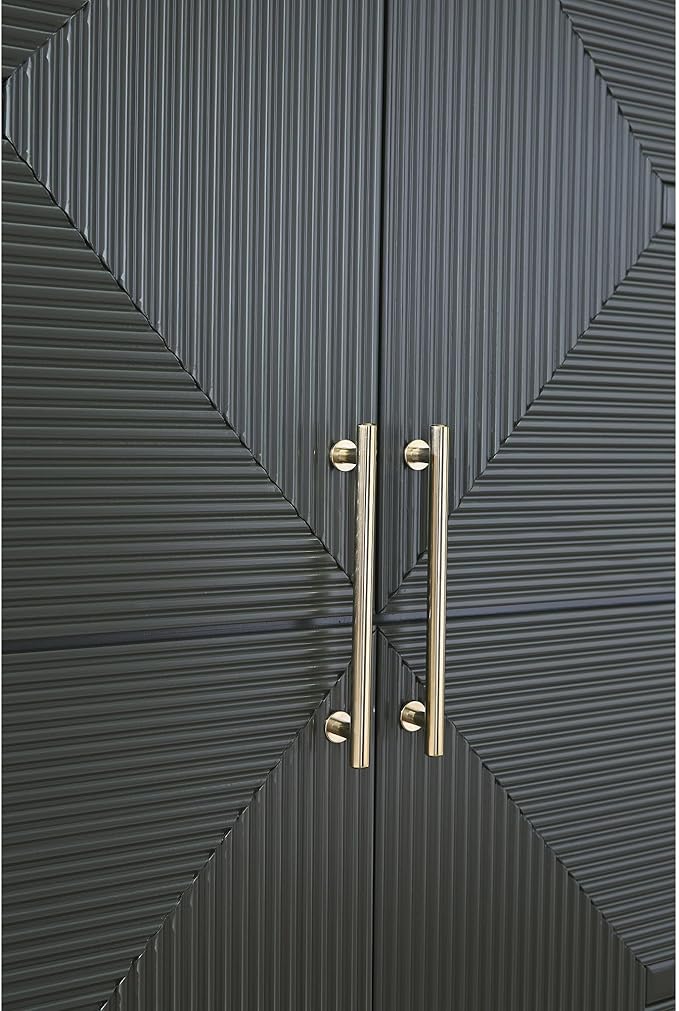 Signature Design by Ashley Geirwood Contemporary Accent Cabinet with Shelf and Geometric Pattern, Green