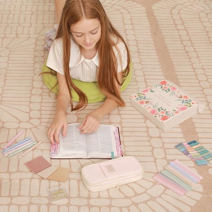 SKYDUE Bible Journaling Kit, Bible Study Supplies, Aesthetic Book Annotation Kit,Highlighter Set No Bleed, Bible Journaling Kit for Gift Green