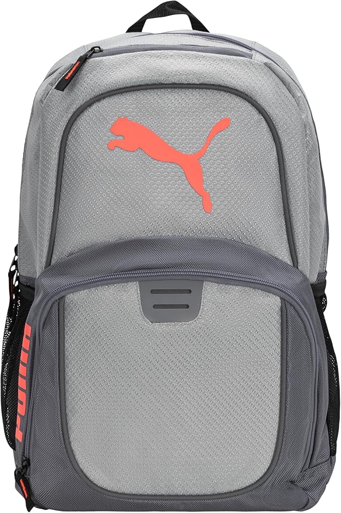 PUMA Evercat Contender Backpack, Grey/Coral